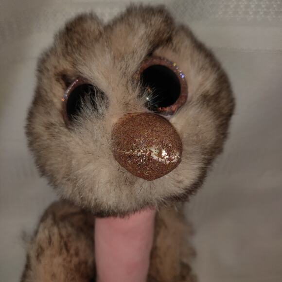 Ty Ostrich Plush Stuffed Animal Henna RETIRED Bird 12" Google Eyes Furry - Picture 2 of 13